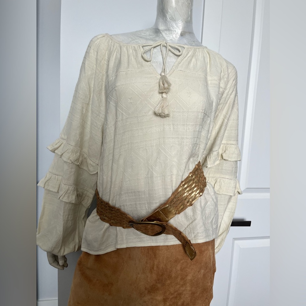 Carly Jean Los Angeles Elegant Boho Peasant Top